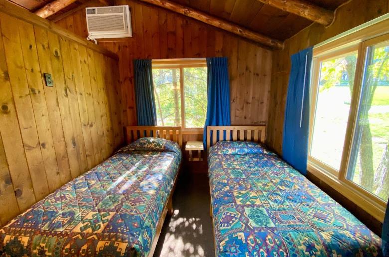 Bedroom with two twin beds.